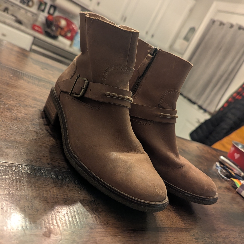 Brown Leather Ankle Boots